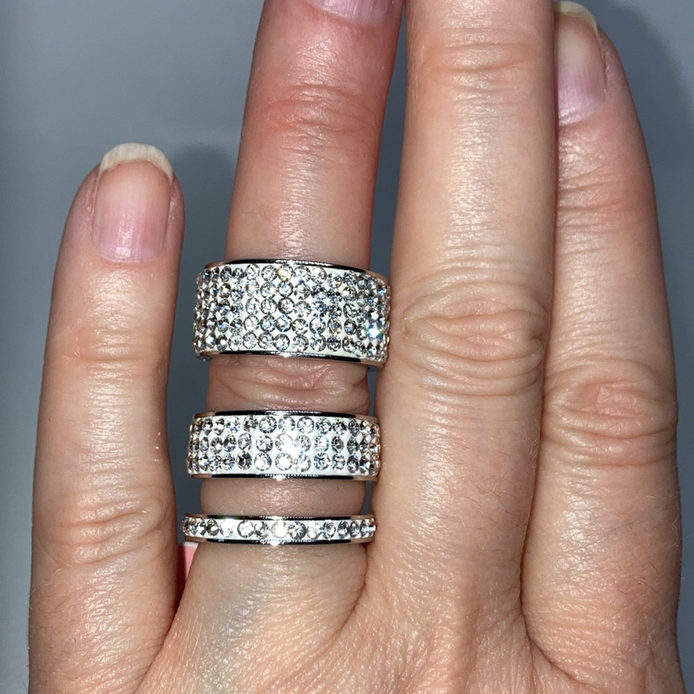 New 3 different Row’s of Stackable Australian Crystal Ring’s J81
